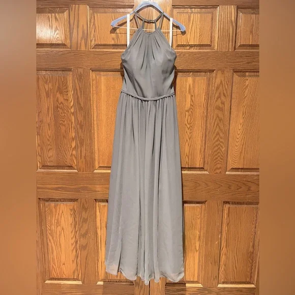 j crew long bridesmaid dresses Navy Blue One-Shoulder Ruffle High-Low Dress – Modsele